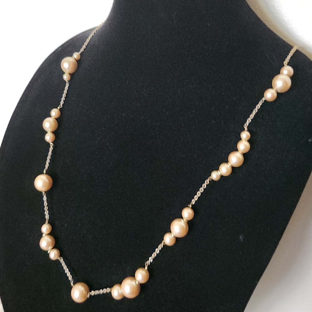 J.Crew Faux Champaign Pearl Necklace
